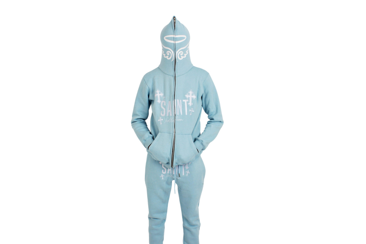 FULL ZIP SAINT TRACKSUIT- BLUE