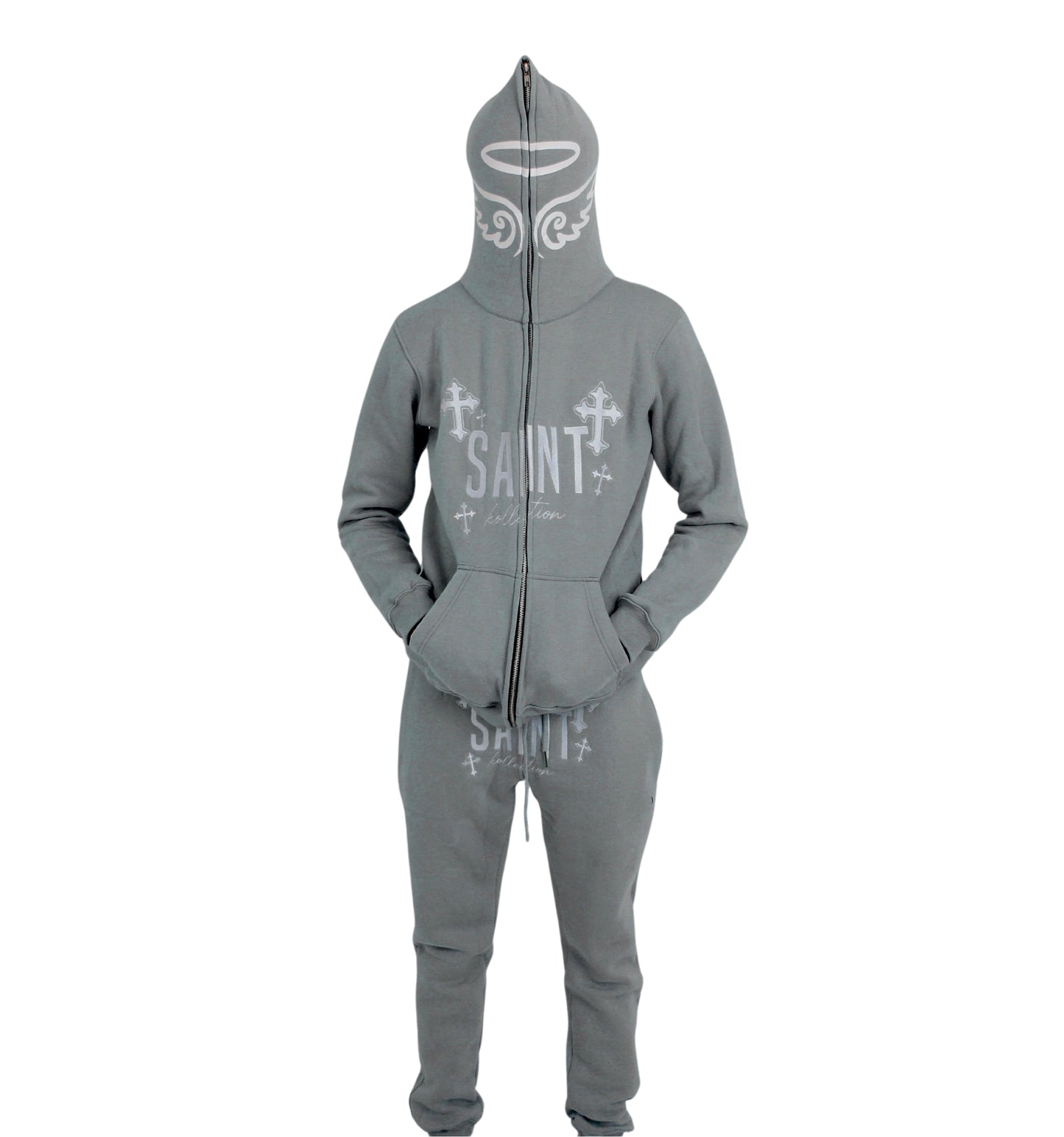 FULL ZIP SAINT TRACKSUIT - GREY